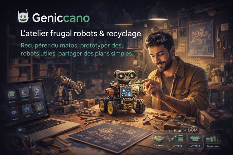 Geniccano — l’atelier frugal robots & recyclage